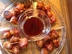 Bacon Wrapped Almond and Apricot w/Plum sauce